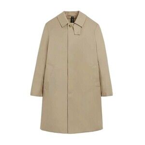 Mackintosh Single-Breasted Cotton Mackintosh Coat With Design - NWT
